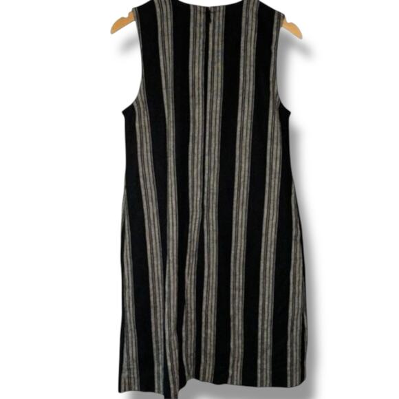 Gap Dress NWT Women's Size Small Linen Shift Comfort Black White Striped Pockets - Picture 2 of 6